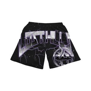 Lost Hills Mesh Shorts - Purple Lightning Metallic Graphic